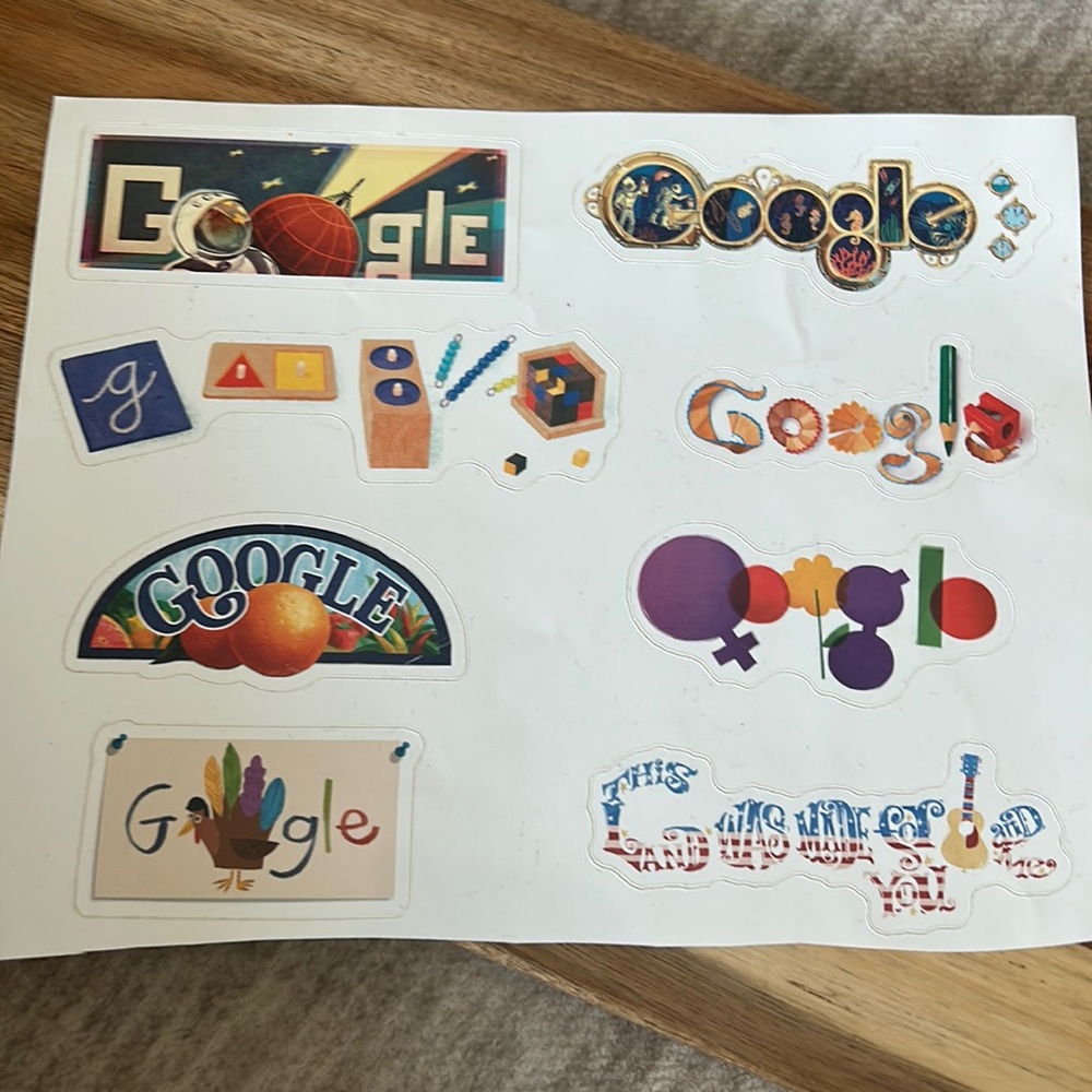 Google laptop stickers
